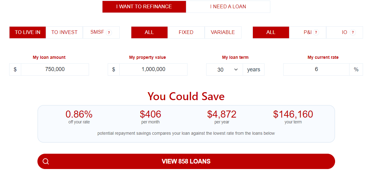 Compare n Save calculation