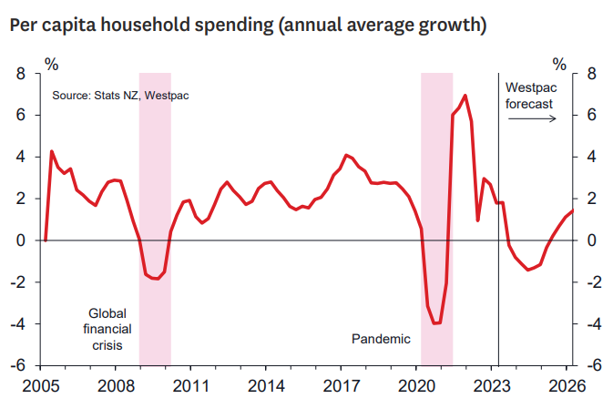 Per capita household spending