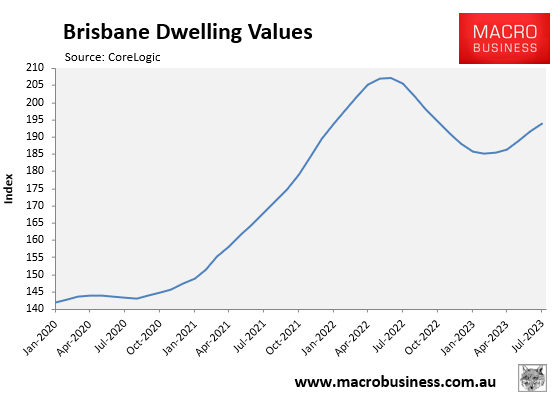 Brisbane home values