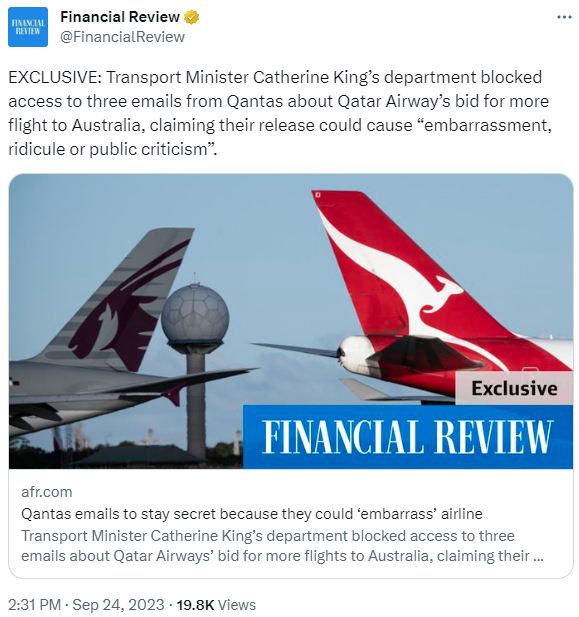 Albanese Government hides Qantas corruption - MacroBusiness