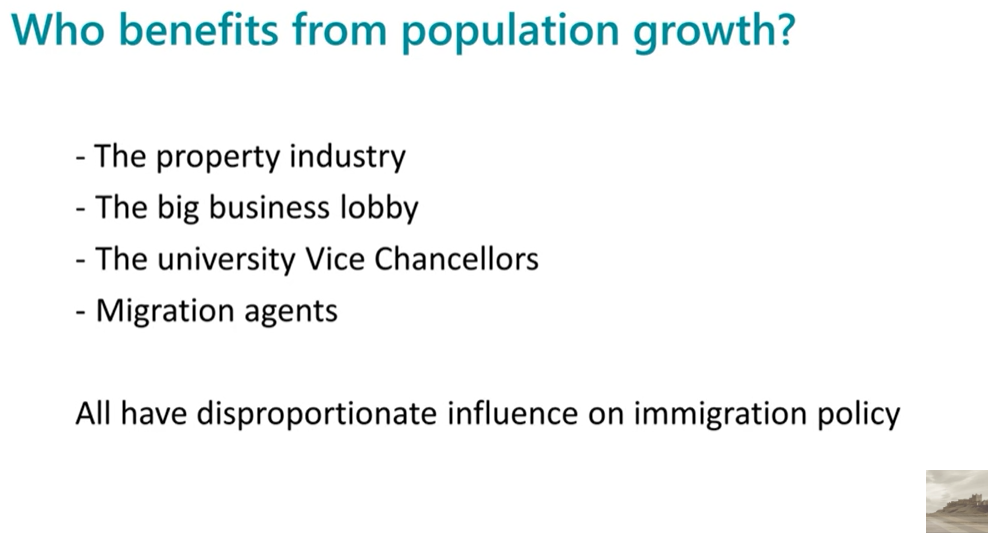 Who benefits from population growth