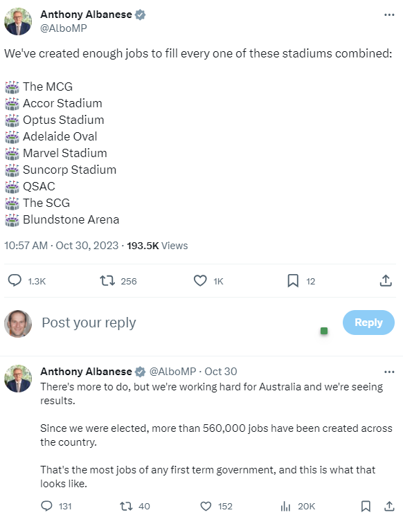 Anthony Albanese Tweet