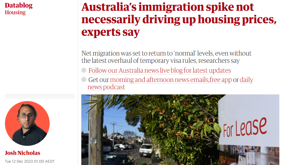 The Guardian immigration / housing
