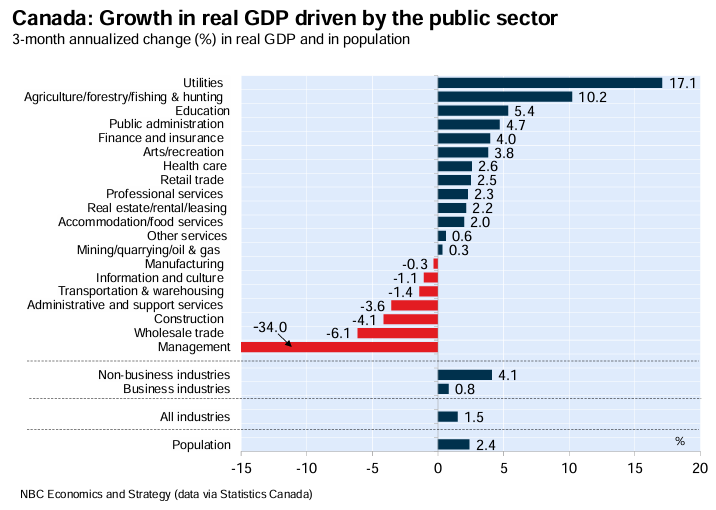 Canadian GDP public sector