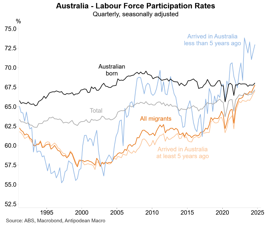 Migrant participation rates