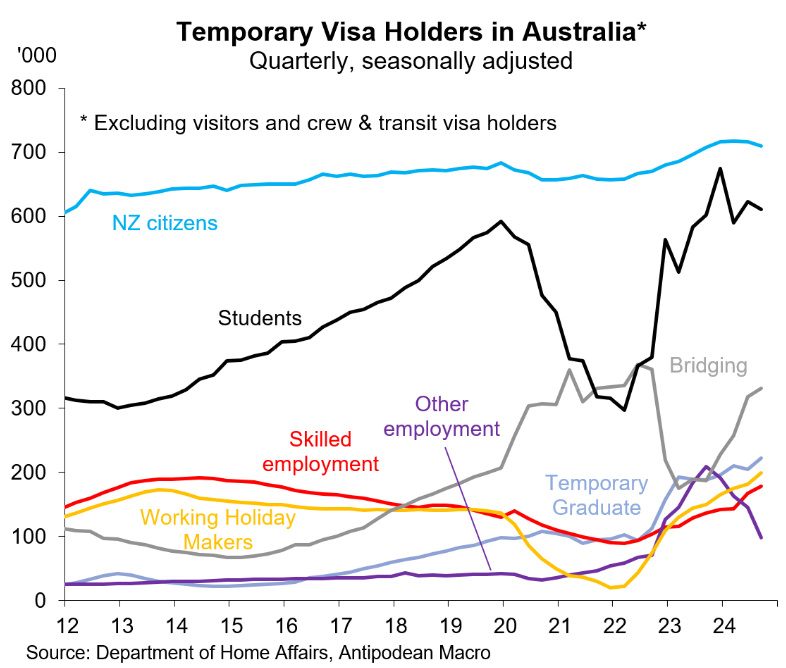 Temporary visa by class