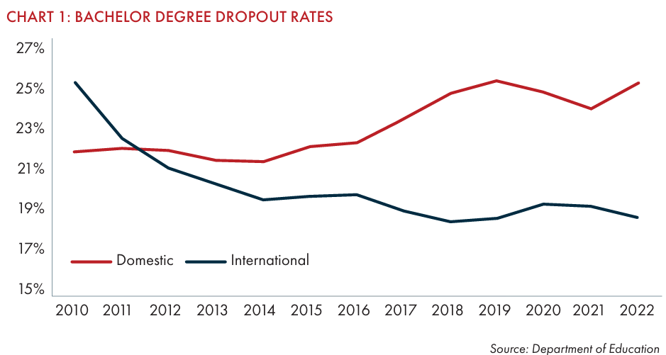 University dropout rates