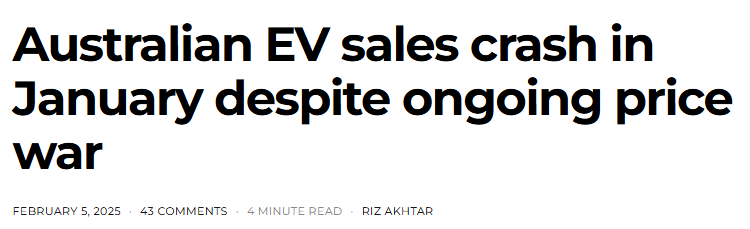 EV sales crash