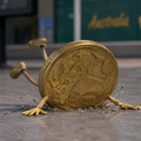 Australian dollar faceplants