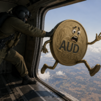 Australian dollar approaches free fall