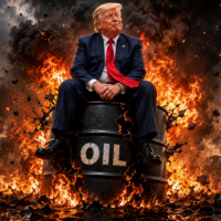 Oil is on fire