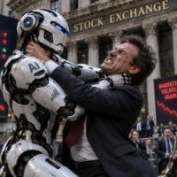 Human bears meet robot bulls