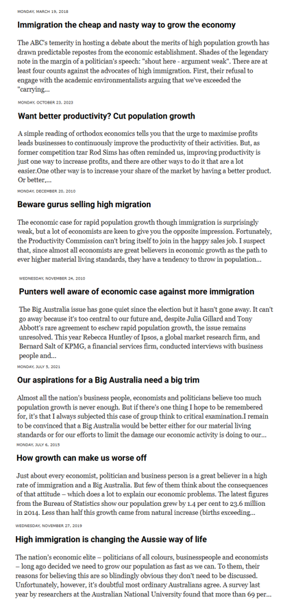 Ross Gittins articles